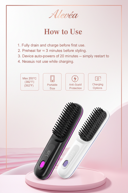 Alevéa GlowComb Pro (cordless straightening comb)