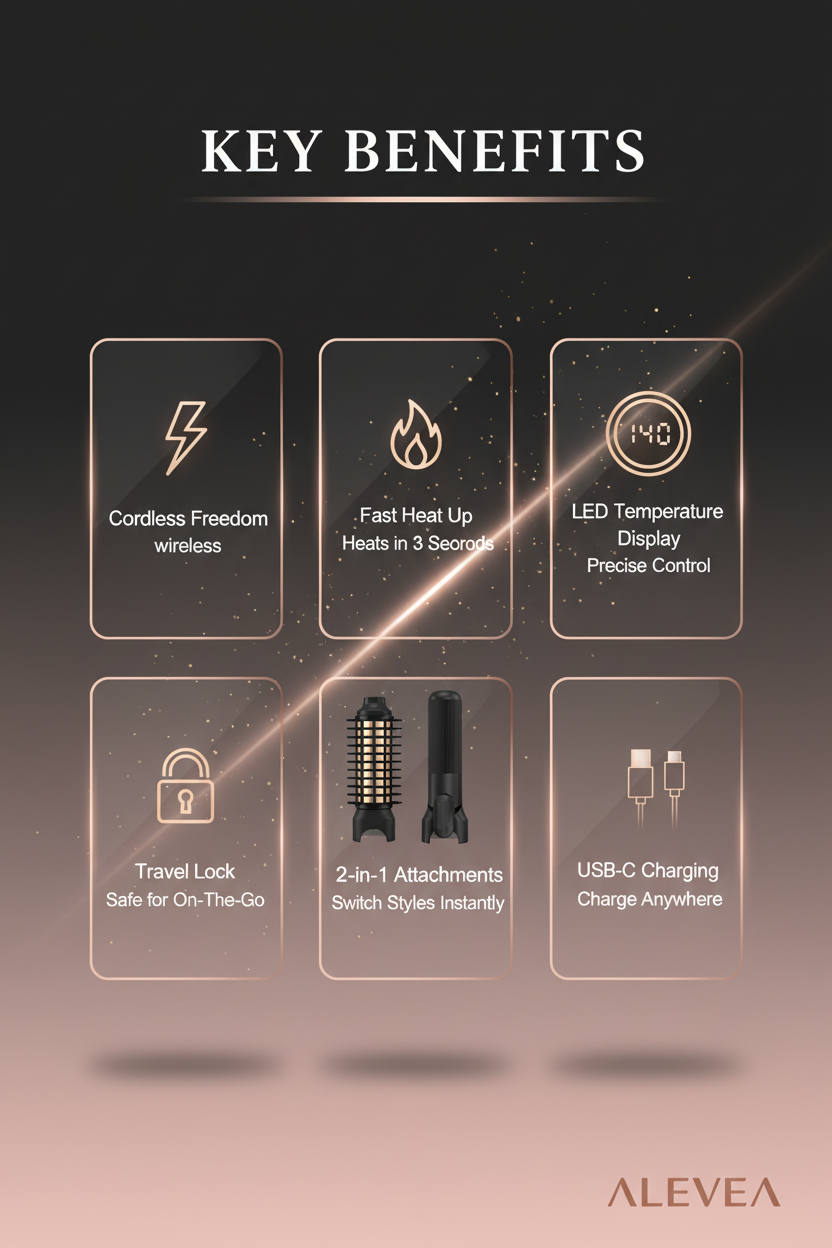 GlowSet 3-in-1 Cordless Hair Styler