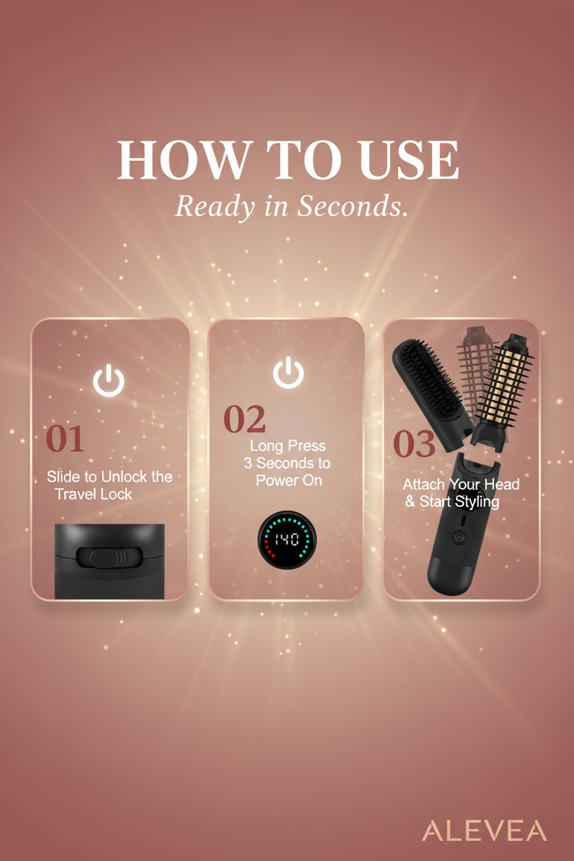GlowSet 3-in-1 Cordless Hair Styler